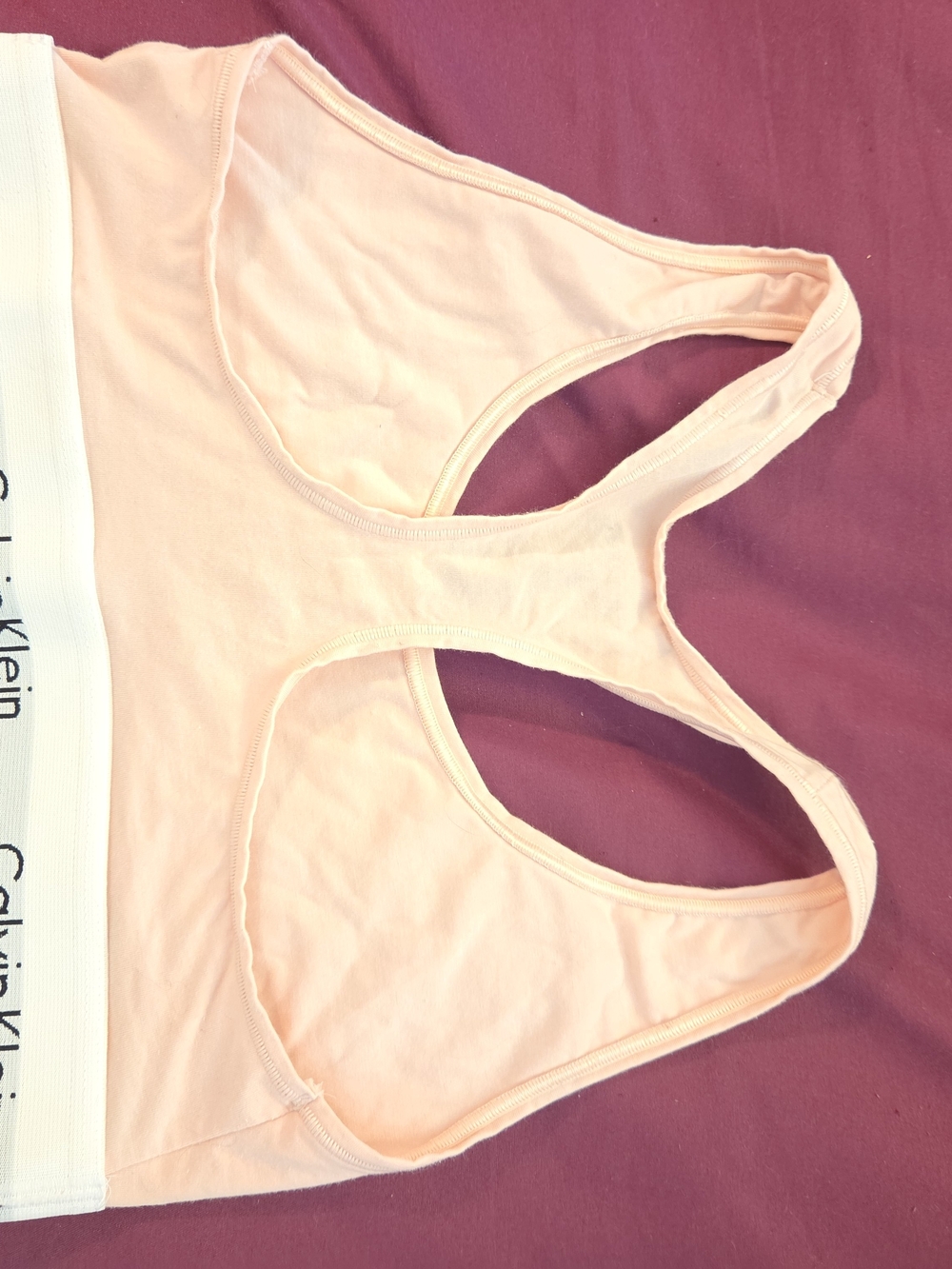 Calvin Klein Women's Light Pink Cotton Bralette - Picture 2 of 3
